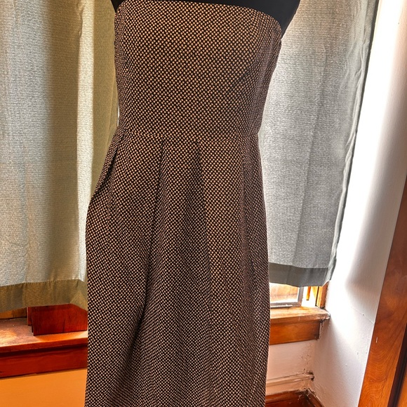 J. Crew Navy Polka Dot Textured
Strapless Dress - Picture 5 of 6